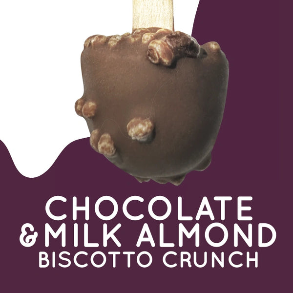 Casa's DRUMSTICKS Chocolate & Milk Almond Strawberry Milk 5 Pcs ٥ قطع جيلاتو الشوكليت والحليب مغطى باللوز